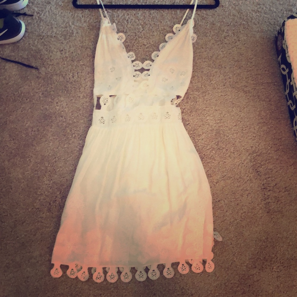 Honey Punch White cut out dress